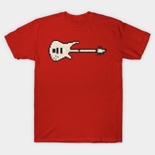 Pixel White K5 Bass Guitar T-Shirt